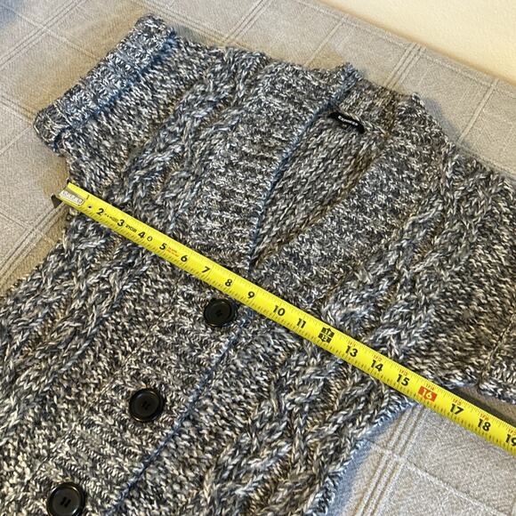 Express Sweater Cardigan Women's XS Chunky Knit Short Sleeve Wool Blend - Picture 9 of 11